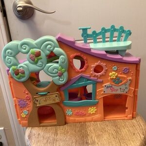 2007 Littlest Pet Shop Treehouse Clubhouse Hasbro Fold Out Folding LPS